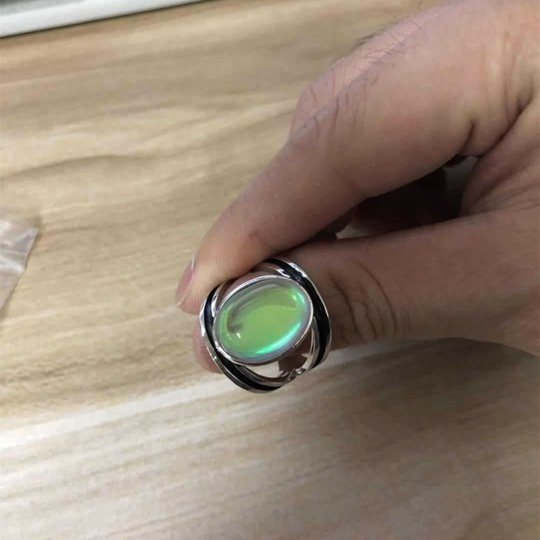 Colorful Moonstone Inlaid Ring For Women Brass Alloy Band With Semi Precious Stone Jewelry Gift Ready For Gifting