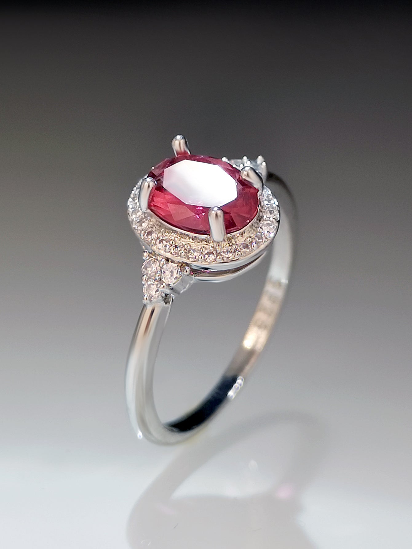 Womens Copper Ring With Geometric Design Zircon Inlay Electroplated Finish Fashion Jewelry For Her Daily Wear Everyday