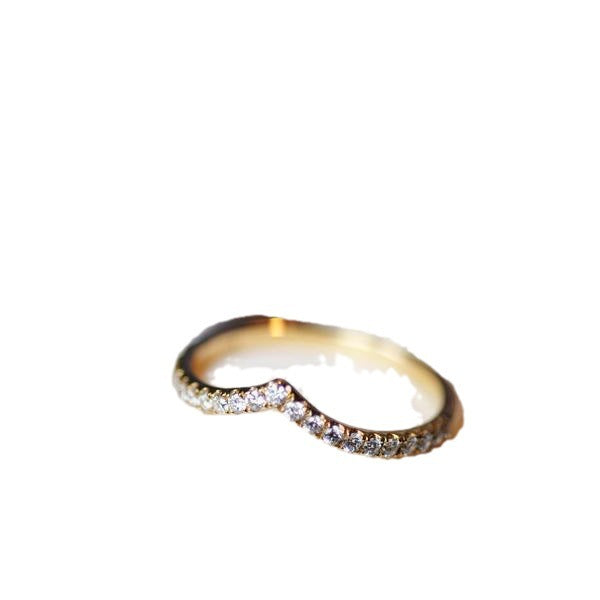 Womens Gold Plated Zircon Inlaid Ring All Match Fashion Jewelry US Size 6 7 8 9 Elegant Everyday Accessory For Women