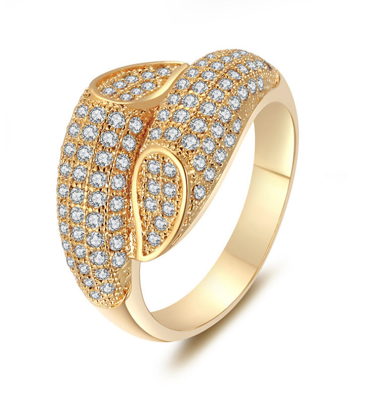 Copper Ring Unisex Geometric Jewelry Gold Plated Artificial Gemstone Electroplated Durable Everyday Wear For All