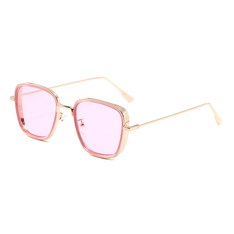 Womens Sunglasses Metal Frame Sun Glasses Resin Lens Eye Protection Chic Design Fashionable Eyewear UV Protection