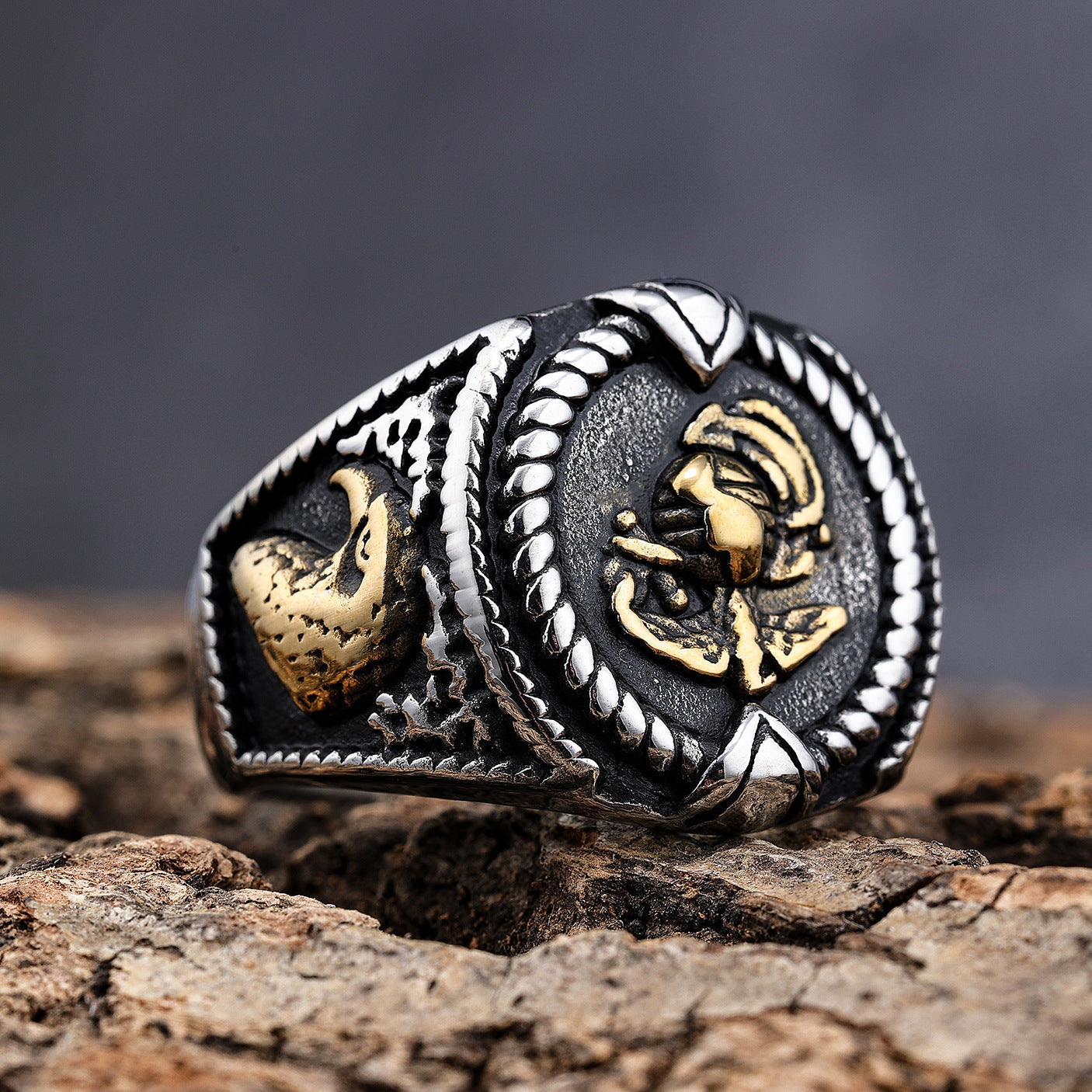 Domineering Personality Fashion Motorcycle Wind Retro Ring