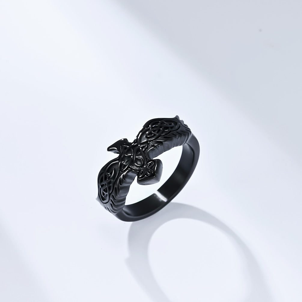 Celtic Eternal Knot Eagle Titanium Steel Ring Retro Style
