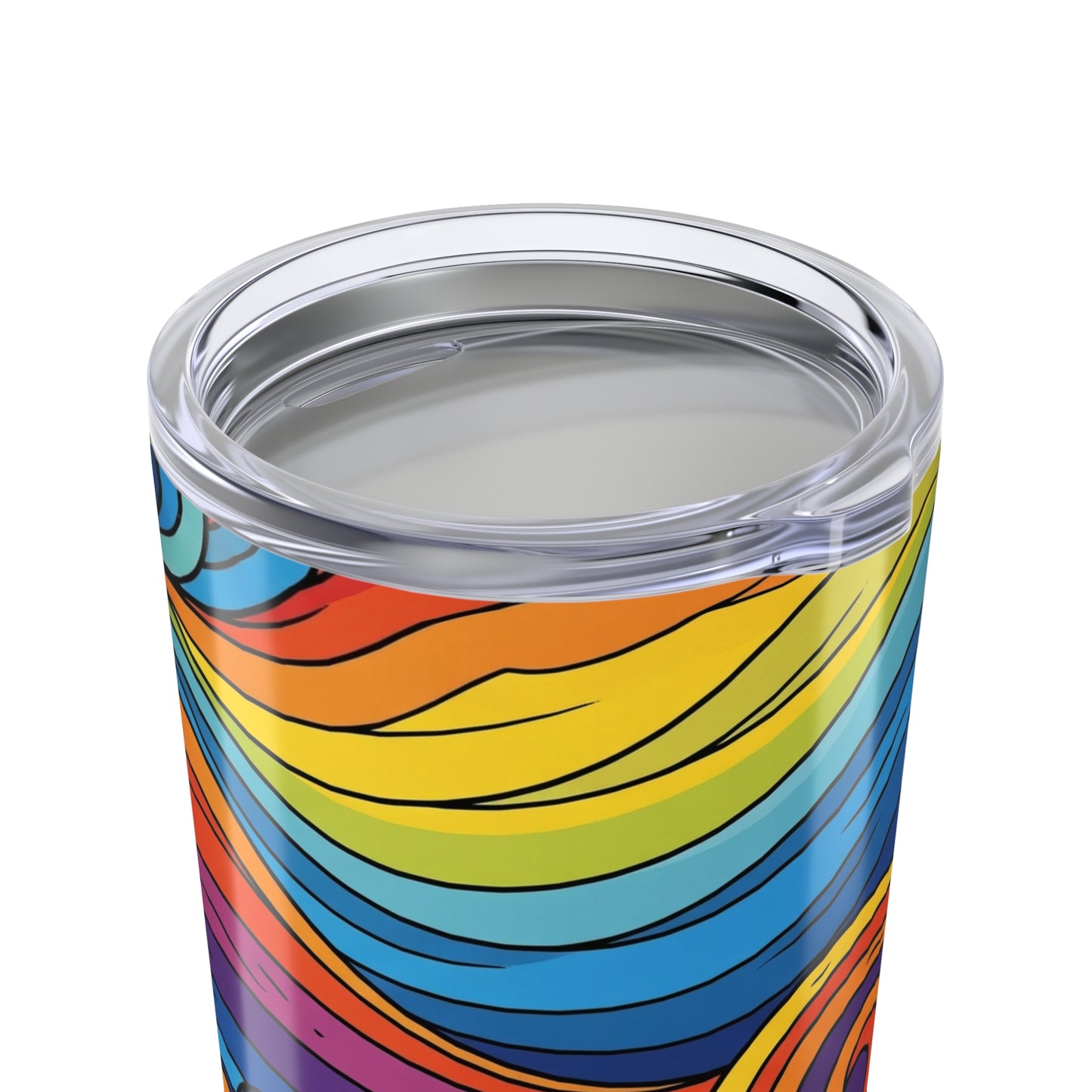 20oz Metal Coffee Cup With Vibrant Printed Art Vacuum Insulated Leak Proof Travel Mug Stainless Steel Dishwasher