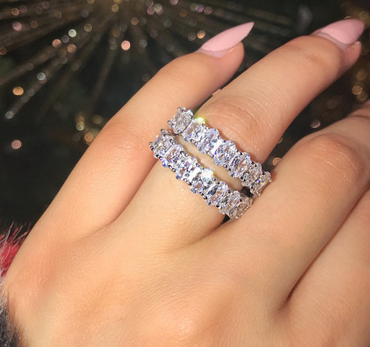 Zircon Stacking Ring Fashion Jewelry For Women Simple Cold Style Niche Design Modern Look Elegant Fashion Ring