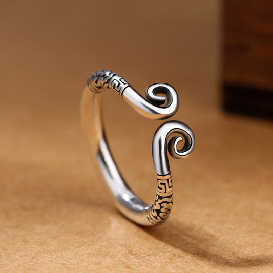 Adjustable Anime Ring Unisex White Copper Vintage Charm Jewelry Gift For Men Women Cosplay Accessory Gift Fans