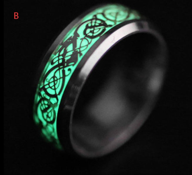 Mens Titanium Ring Steel Band Lord Of The Rings Style