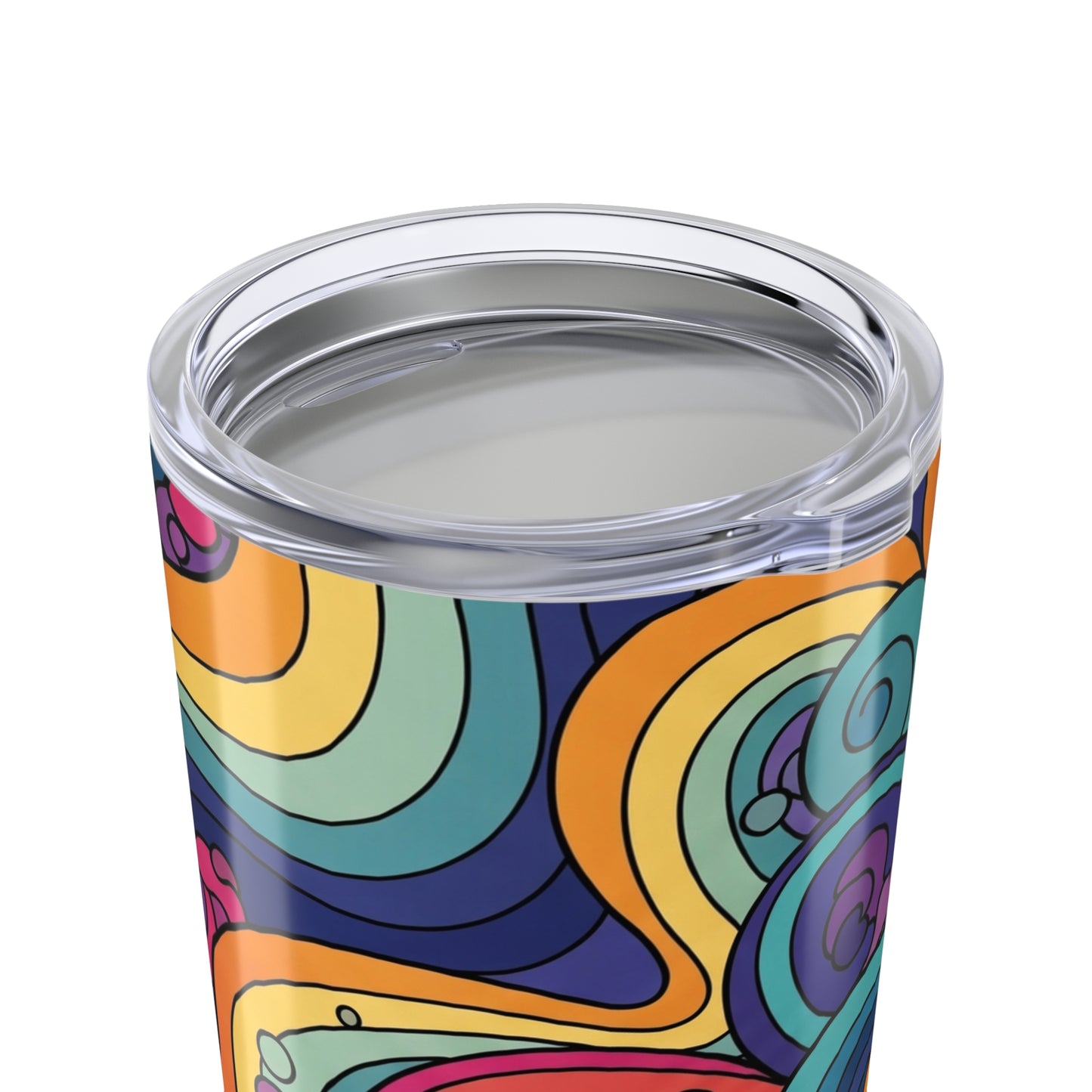 20oz Stainless Steel Tumbler With Colorful Printed Design Double Wall Vacuum Insulated Spill Resistant Thermal