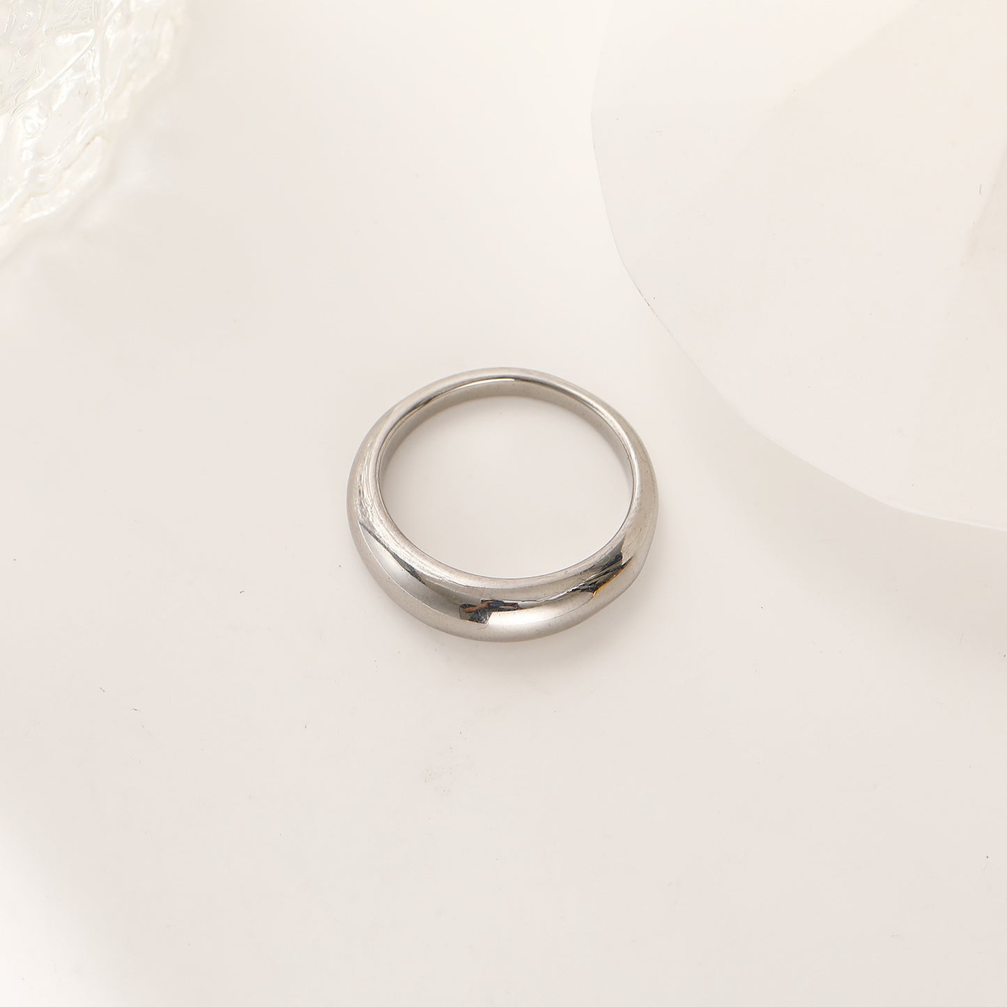 Women Titanium Steel Ring Irregular Design Electroplated Fashion Jewelry Durable Accessory Everyday Style Look