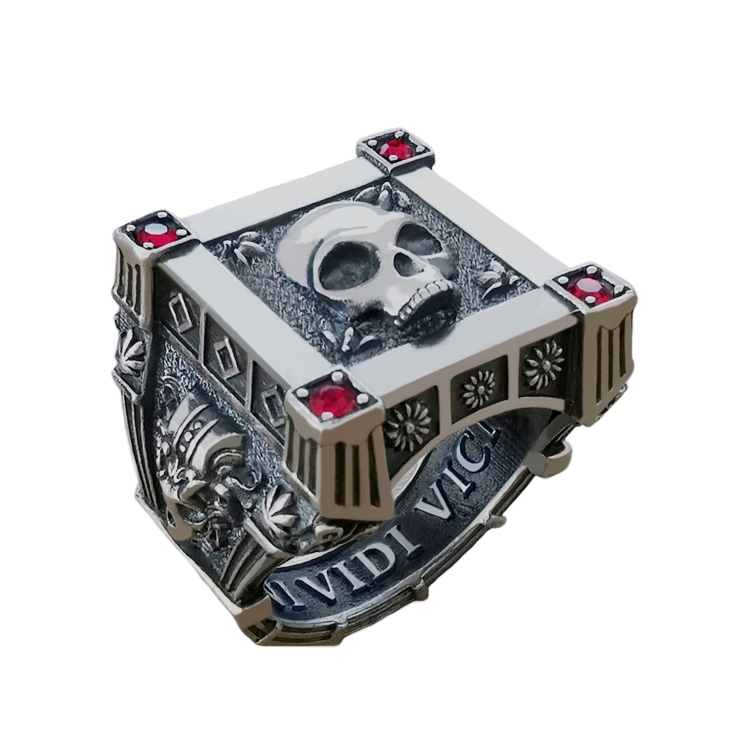 Unisex Vintage Geometric Ring Electroplated Alloy With Artificial Gemstones European And American Fashion Jewelry