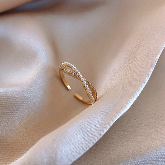 Adjustable Japanese Korean Ring Exquisite Versatile Fashion Accessory Long Lasting Color Retention Three Layer