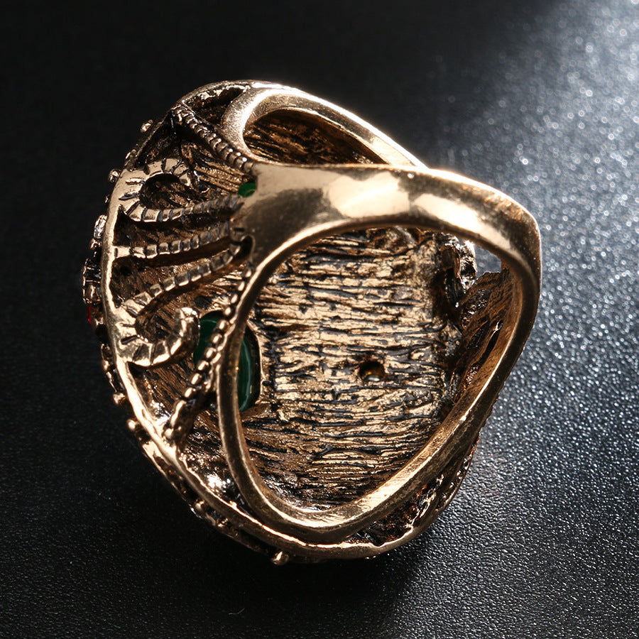 Bohemian Geometry Alloy Ring Unisex Vintage Style Jewelry With Electroplating Shine For Women Fashion Accessory Gift