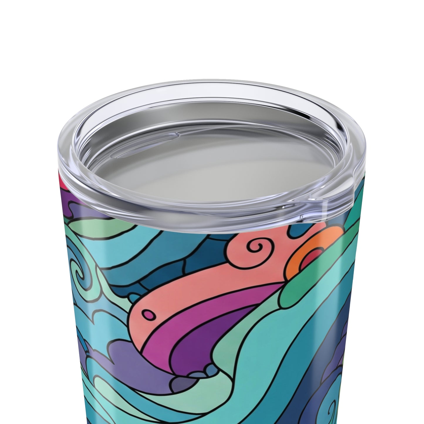 20oz Stainless Steel Printed Tumbler With Double Wall Vacuum Insulation Leak Proof BPA Free Hot Cold Drink