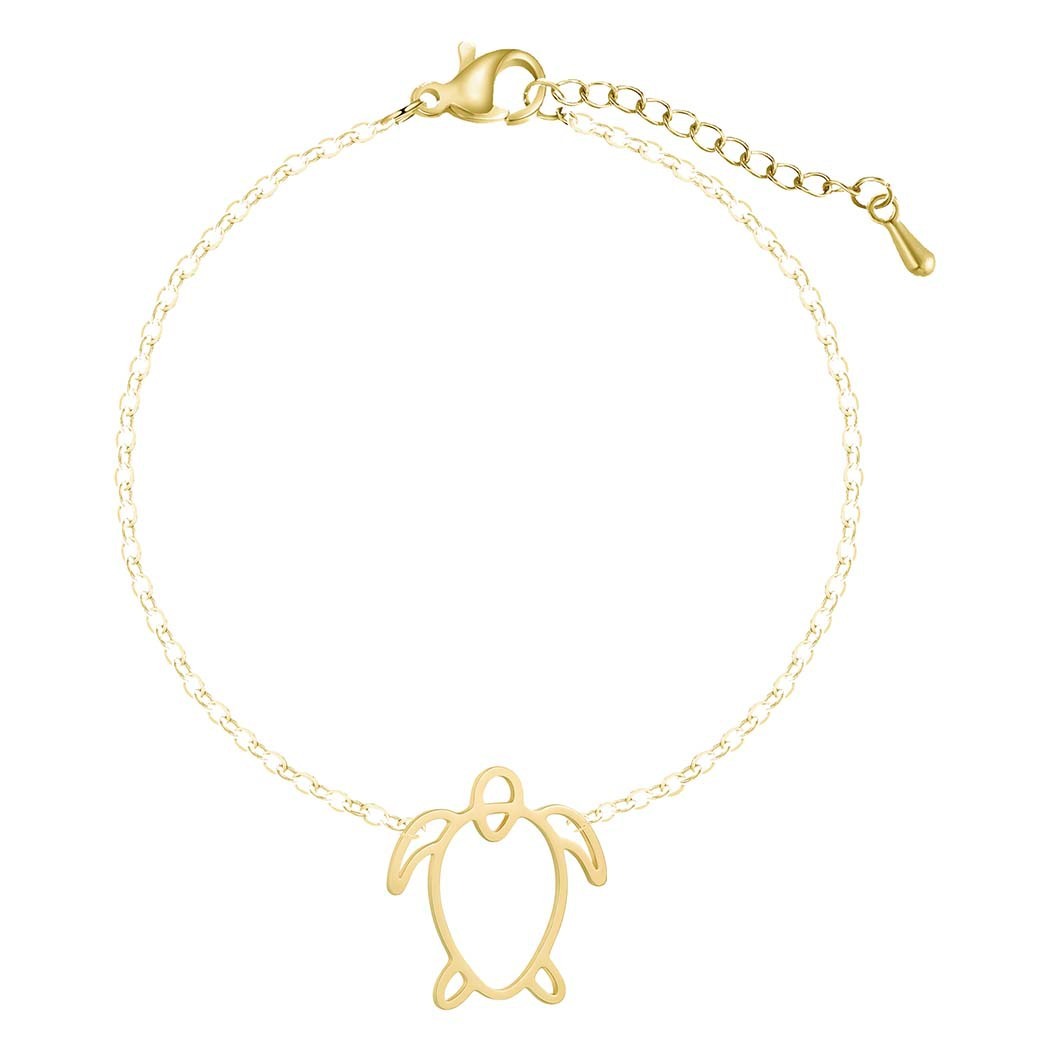 Womens Turtle Pendant Bracelet Stainless Steel Electroplated Alloy Fashion Jewelry Anniversary Keepsake Travel
