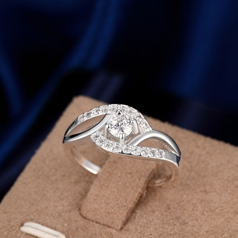 Womens Silver Plated Copper Ring Geometric Ring Anniversary Celebration Ring Trade Fair Ring Employee Benefits