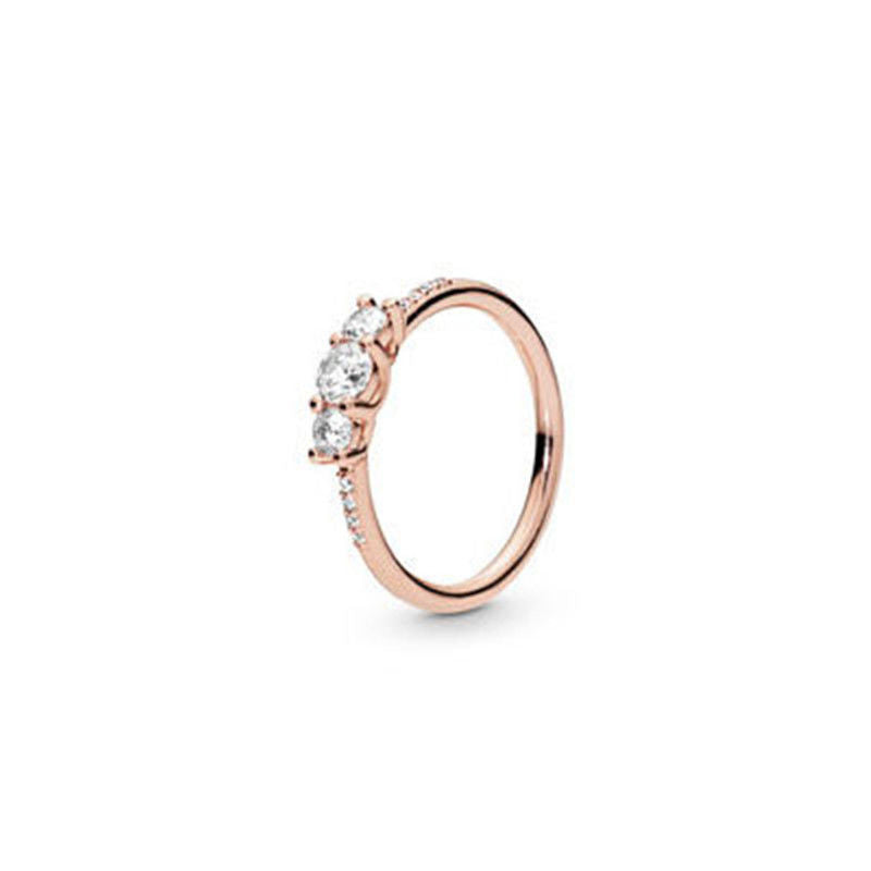 Rose Gold Zircon Rings Set Metal Finish Assorted Styles For Women Jewelry Collection Elegant Everyday Wear Now