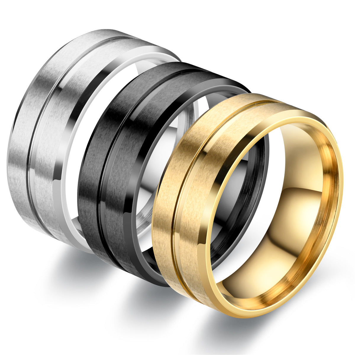 Unisex Matte Stainless Steel Ring Simple Band Fashion Jewelry For Men And Women High Quality Beautiful For All