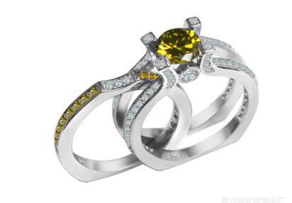 Copper Ring Set With Cubic Zirconia Stones Geometric Wedding Bands For Women Fashion Jewelry 12mm Elegant Design