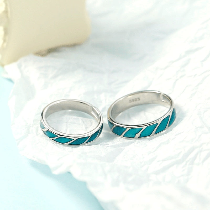 Copper Meteor Shower Couple Ring For Women And Men