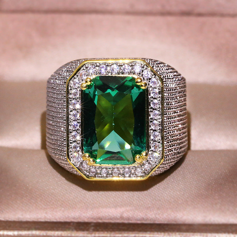 Zircon Ring For Men And Women Type Ring Material Brass White Steel Color KYRA0825 Size 8 9 10 11 12 Daily Wear