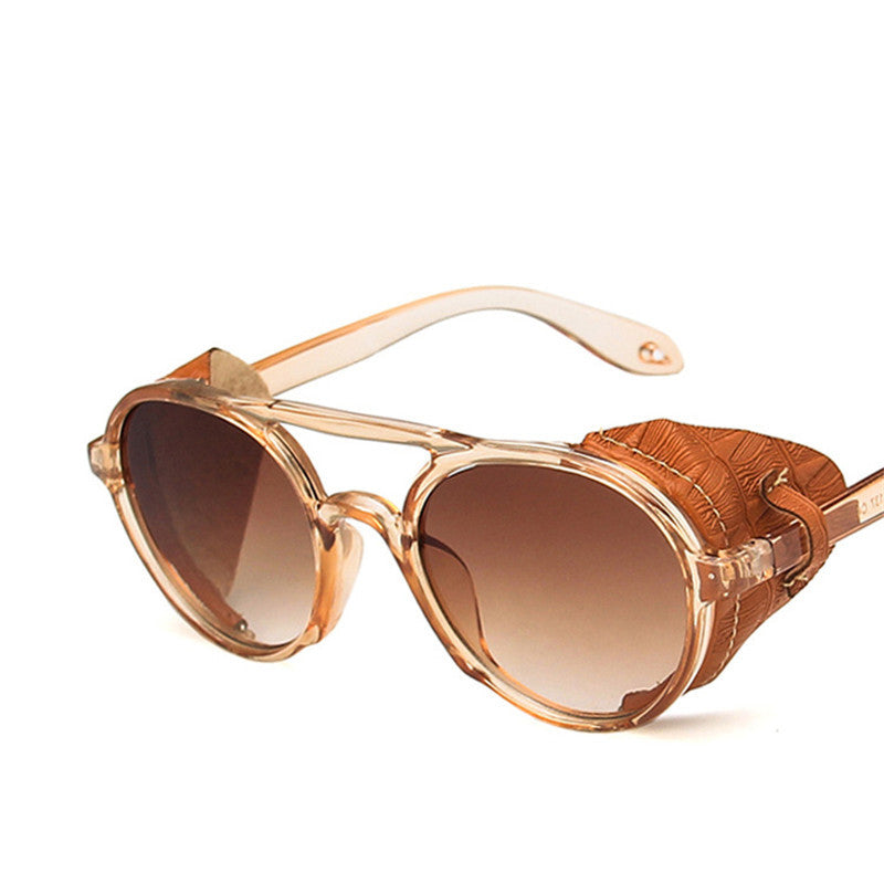 Windproof Steampunk Sunglasses Large Frame PC Frame AC Lenses Durable Outdoor Eyewear For Unique Look Fashion Edge