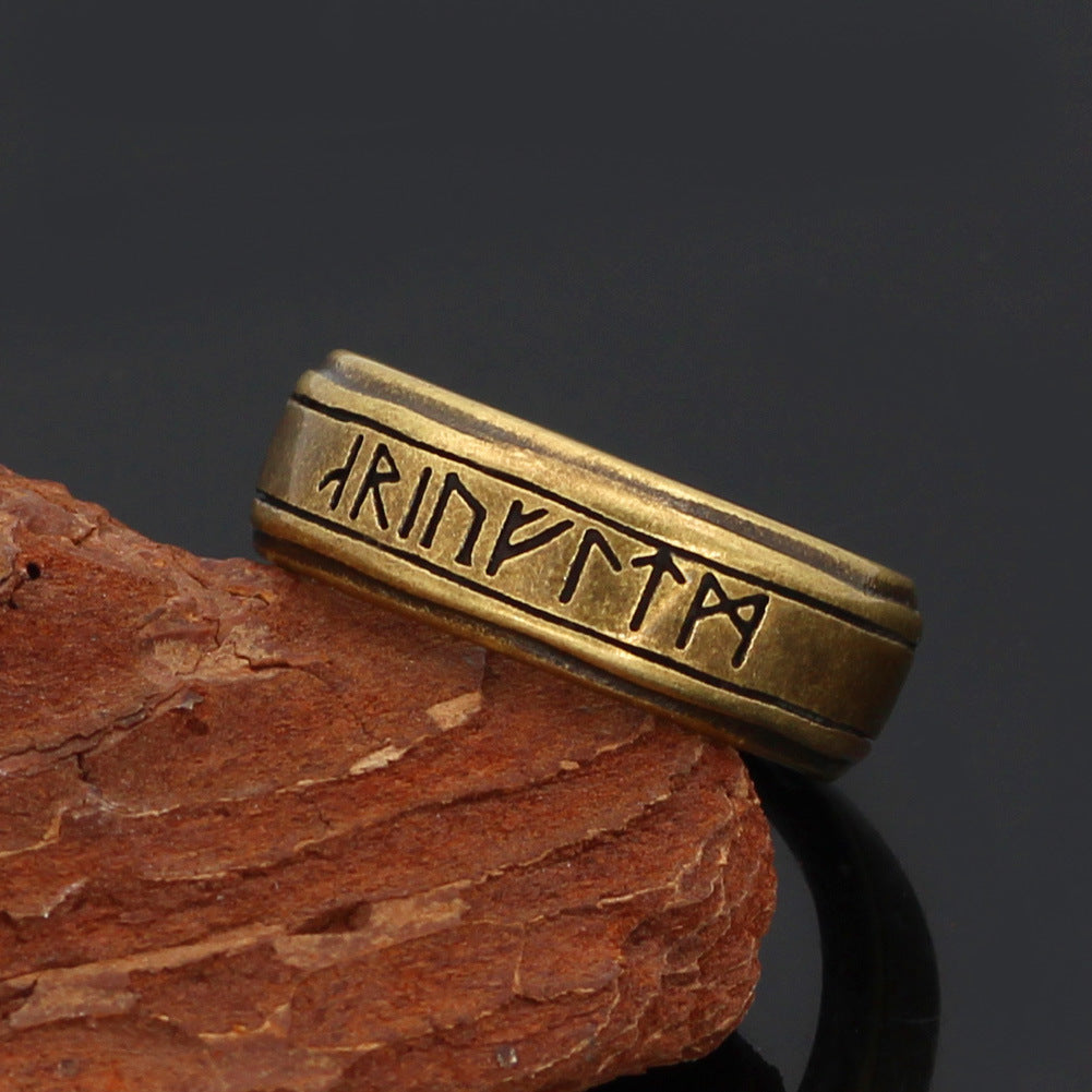 Stainless Steel Ring Ancient Bronze Size 8 9 10 11 12 Stylish Simple Personality Accessories Ring Stylish Ring