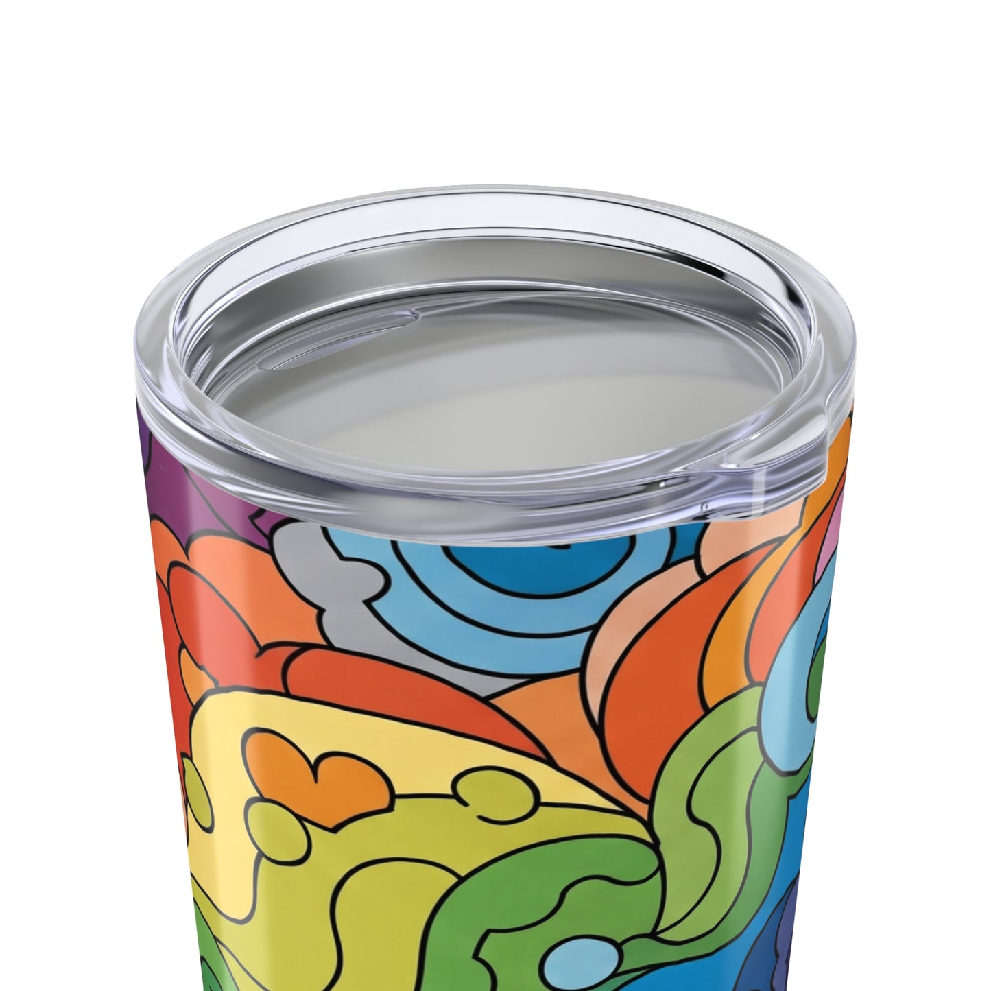 20 Oz Printed Metal Travel Mug Vacuum Insulated Double Wall Spill Resistant Hot Cold Beverage Cup With Lid Durable