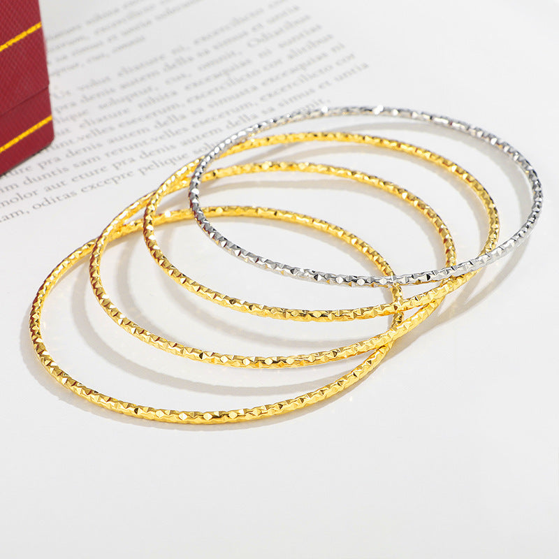 Womens Titanium Steel Bracelet Starry Sky Design Fashion Bangle Elegant Jewelry Star Design Bracelet Gift Chic