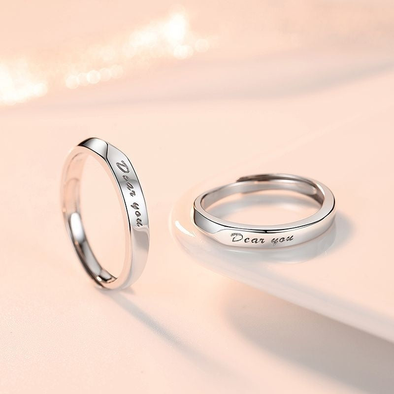 Adjustable Couple Rings Geometric Copper For Him And Her