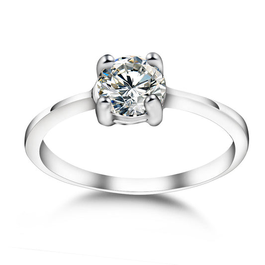 Zircon Couple Engagement Ring Set in Titanium Steel Geometry Style with CZ Stones US Ring Sizes 6 7 8 9 for US
