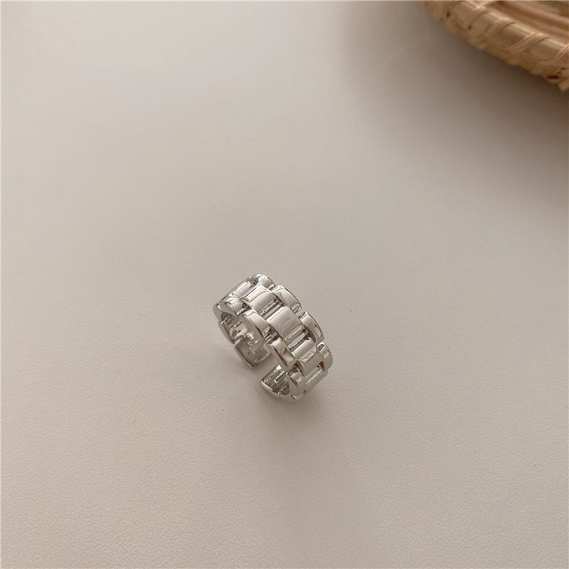 Womens Pearl Cross Ring Adjustable Gold Plated Copper Vintage Fashion Jewelry Quality Durable Versatile Vintage