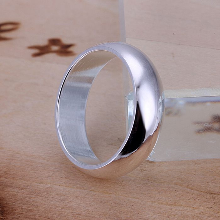 Mens Titanium Steel Ring Japanese Korean Design Plain Silver Uninlaid Band For Men Statement Japanese Uninlaid