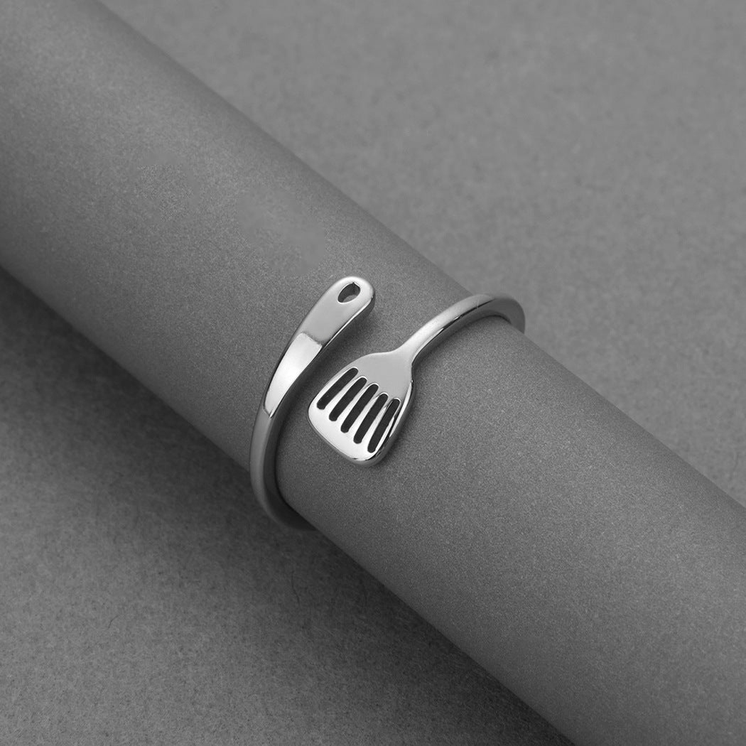 Adjustable Stainless Steel Geometric Ring Size 8 Gold Or Steel Ring For Women And Girls Everyday Wear Geometry