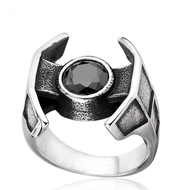 Mens Ring Spaceship Design Alloy Electroplated Ring European American Fashion Jewelry Statement For Men Styles
