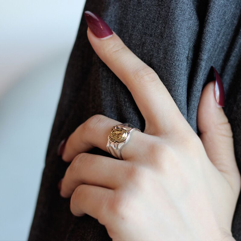 Copper Ring For Women Geometric Retro Vintage Inspired Jewelry Electroplated Fashion Jewelry For Everyday Uses