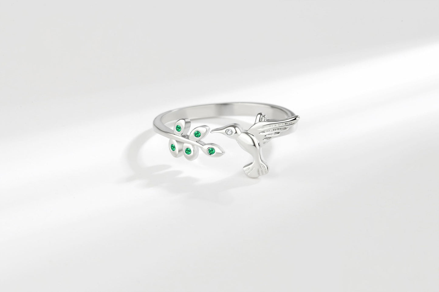 Adjustable Bird Ring For Women Copper Inlaid Zircon Zodiac