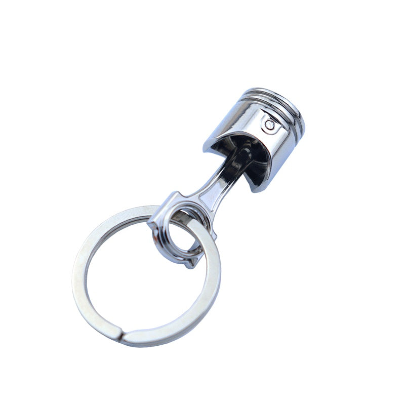 Engine Piston Keychain Zinc Alloy Car Key Chain Electroplated Automotive Motor Keyring Decoration For Displays