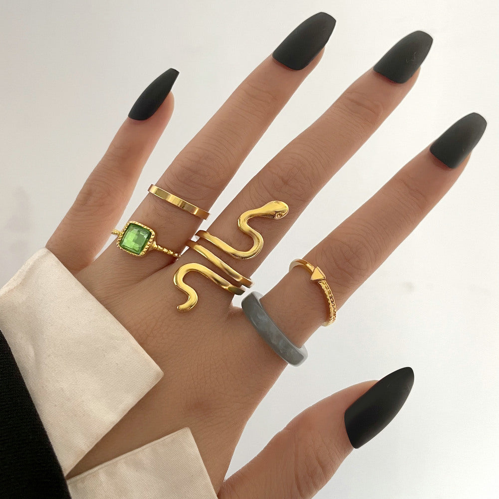 Adjustable Copper Tail Ring For Women And Girls European Style Open Ring Niche Design For Casual Everyday Wear