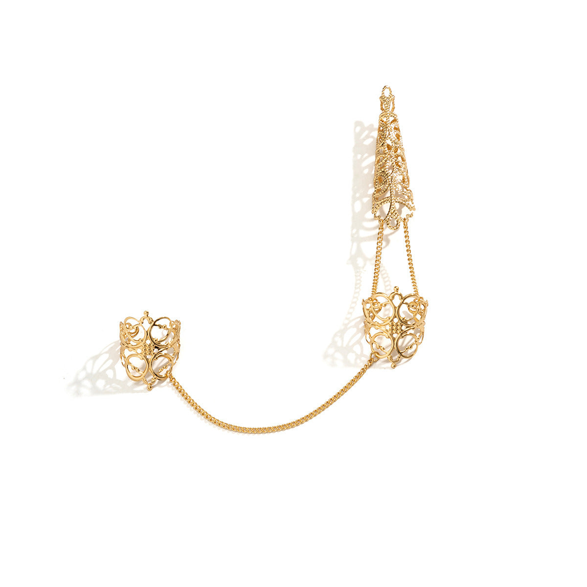 Geometric Alloy Ring Hollow Crown Vintage Style Electroplated Finish Punk Ring For Everyday Wear For Occasions