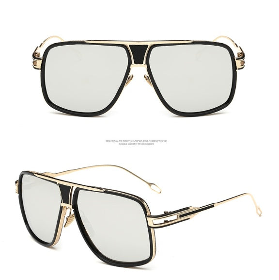 Womens Vintage Sunglasses UV400 Protection Metal Frame PC Lens Retro Style Large Fit Glasses For Women Driving