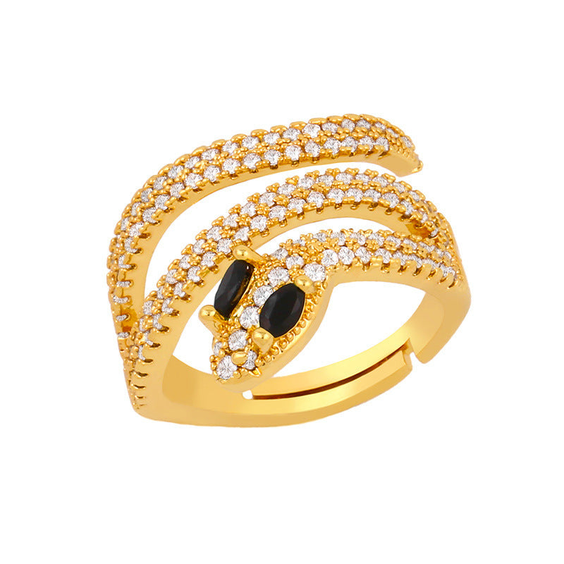 Creative personality serpentine ring female