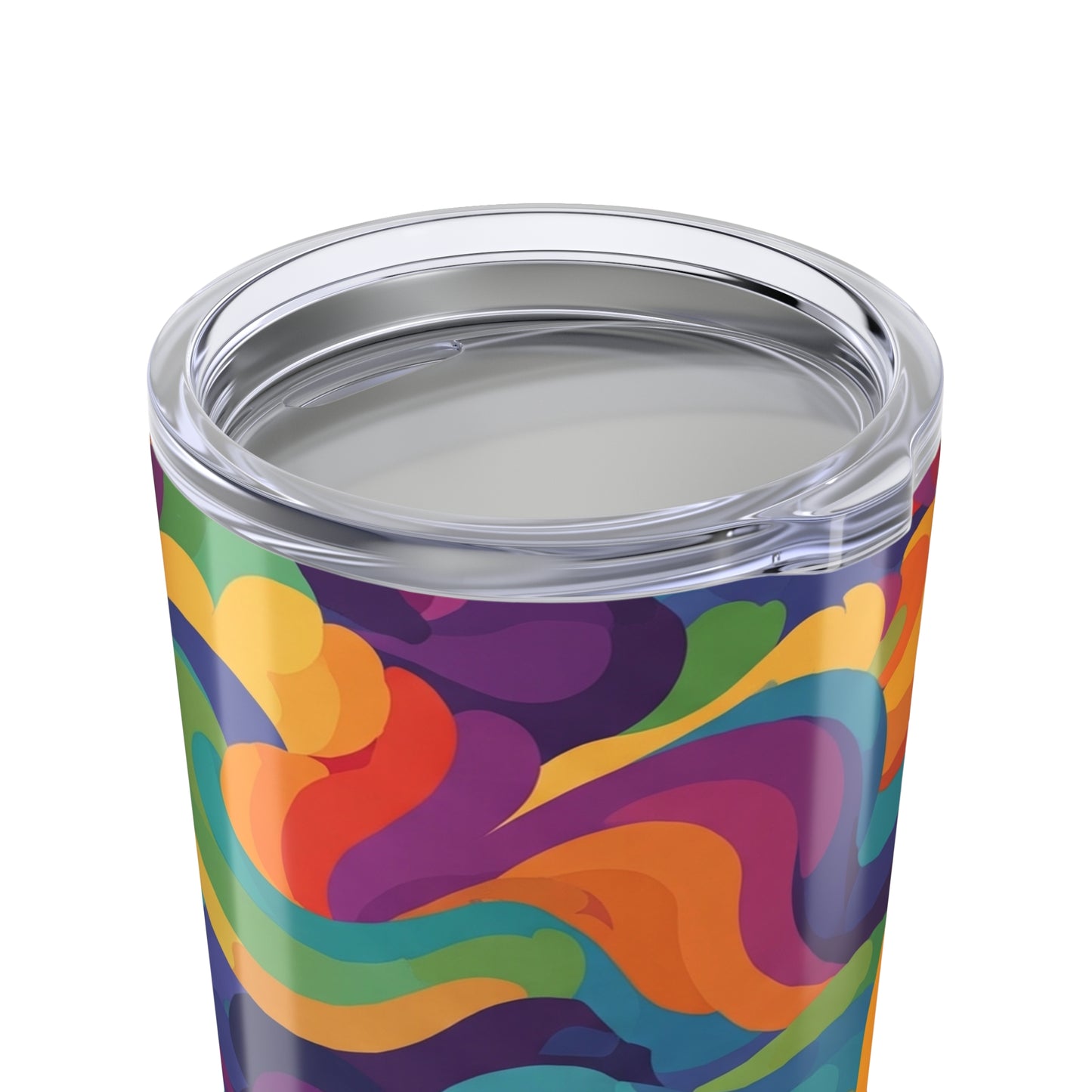 20oz Stainless Steel Tumbler With Abstract Art Double Wall Vacuum Insulated Spill Resistant Keeps Beverages Hot Or