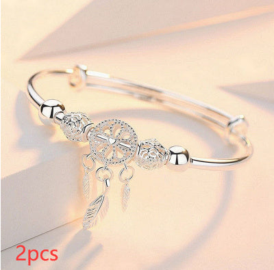 Copper Tassel Bracelet With Electroplated Finish Womens Fashion Bangle Jewelry Accessory For Girls Daily Style