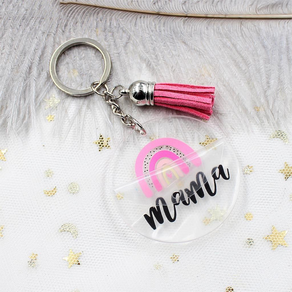 Battery Operated Glitter Keychain With Sparkling Acrylic Design And Durable Plastic Construction For Everyday Use