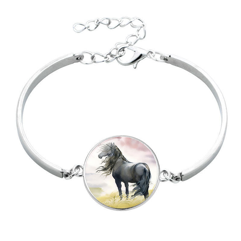 Unisex Horse Bracelet Electroplated Alloy Zodiac Design Jewelry Gift For Promotions Versatile Gift Accessory UK