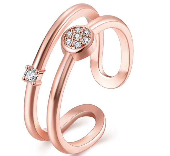 Adjustable Alloy Ring For Women Trendy Simple Open Joint Design Everyday Wear Creative Jewelry Perfect Gift Idea