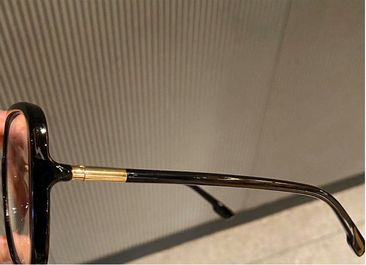 Blue Light Blocking Glasses Metal Frame Eyewear With Resin Lens Full Frame Box Glasses For Round Faces Black Classic