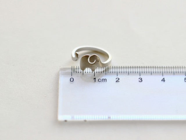 Adjustable Elephant Ring For Women Korean Animal Ring 925 Sterling Plated Finish Silver Jewelry Ring For Women