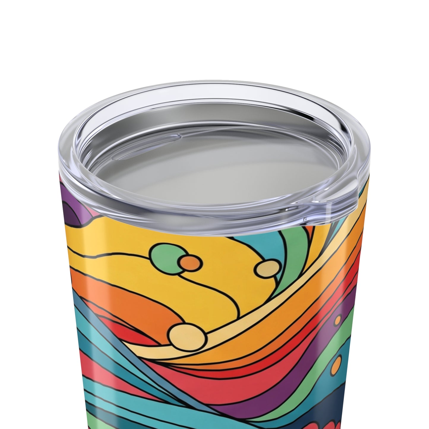 20oz Stainless Steel Tumbler With Printed Design Double Wall Vacuum Insulation Spill Resistant Hot Cold Coffee Cup