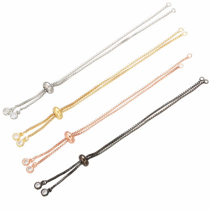 Brass Adjustable Chain 240mm Long Copper Color For Necklace And Bracelet Making Durable Brass Look For You Now